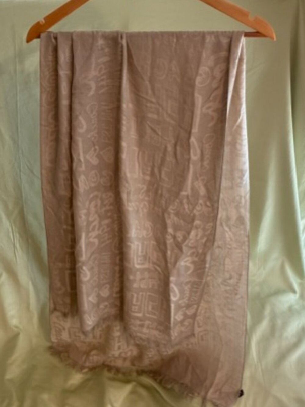 Beautiful Coach neutral colored scarf.